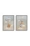 Dreamy Fox and Deer Balloon Kids Wall Art | Portrait Framed Canvas Print with Silver Foil Embossed | Luxury Islamic Decor for Nursery & Children Room (Set of 2) - 2