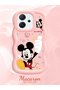 Oppo Reno 14F Compatible Case Camera Protector Pink Silicone Couple Phone Case Cute Pattern - 2