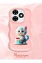 Tecno Spark Go 2024 Compatible Case Camera Protector Pink Silicone Couple Phone Case Cat Pattern - 2