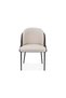 Mont Dining Chair Set of 2 With Fabric Upholstery |Sturdy Kitchen Dining Chairs Without Table Single Seater Modern Design Furniture For Dining Room L52xW50xH78cm-Beige/Brown - 2