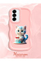 Samsung Galaxy A36 5g Compatible Case Camera Protective Pink Silicone Couple Phone Case Cat Pattern - 2