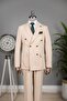 Exclusive Double-Breasted Suit Dark Beige - 2