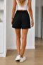 Women's Linen Blend Shorts with Pockets, Elastic Waist, Comfortable Cut, Summer Wear - 3