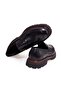 Black Color Laceless Genuine Leather Men's Shoes - 2