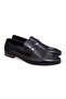 Black Color Laceless Genuine Leather Men's Shoes
