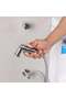 Deluxe Shattaf With Angle Valve, PVC Shattaf1 for Toilets, Bathroom, Lavatory Chrome - 3