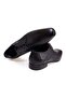 Black Color Lace-Up Genuine Leather Leather Sole Men's Shoes - 2
