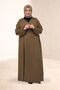 62018 Plus Size Tie-Up Wrap Prayer Dress - Brown
