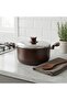 Gme Shop Optimum Argos Plus 24 cm Deep Pot - Copper-Coated, Stainless Steel Lid, Fireproof - 3