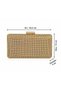 Gold Yellow Shiny Stone Covered Promise Engagement Wedding Women Evening Dress Bag Clutch - 4