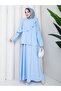 Sare Women's Asymmetrical Embroidery Waist Tie Plus Size Blouse Skirt Two-Piece Set - 3