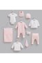 100% Cotton Rose Girls' Set of 10 Pink