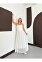 Women's White Strappy Tulle Dress - 3
