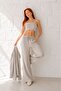 Muslin Shirt, Crop Top and Pants Three-Piece Set - 3