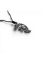 Chrome Plated Necklace with Dragon Figure - Adjustable Black Oil Cotton Mythological Necklace - 4
