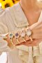 Zircon Stone Gold Color Green Dial Women's Watch - 2