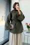 Premium Side-Tie Striped Modal Tunic - Khaki - 8