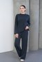 Women's Clothing Long Sleeve Wide Leg Modal Set - 3