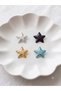 Set of 4 Metallic Shiny Star Figured Hair Clips, Special for Babies with No Hair or Less Hair