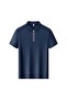 Arw86291 Seri̇ntutan--High Quality Men's Polyamide Polo Collar Tshirt with Zipper