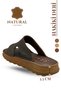 Genuine Leather Men's Slippers - Genuine Leather Men's Slippers with Soft Thick Soles a Brown - 6