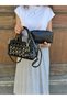 Women's New Season Stylish Crossbody & Shoulder Bag with Knitted Detail and Adjustable Strap Size: 26 X 17 cm