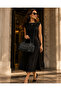 Women's Medium Size Knitted Detailed Adjustable Strap Luxury Hand and Shoulder Bag Shopper - 6