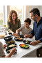 12 Pieces 12X7 cm Melamine Oval Boat Breakfast Plate Machine Washable Black Serving Plate - 3