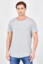 Men Round Neck Short Sleeve Heather T-Shirt, Heather Grey