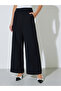 Black Solid Wide Leg Pants - 2