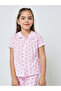 Girls Cherry Print Button Front Top and Shorts Set - 2