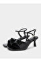 Black Patent Strappy Sandals - 2
