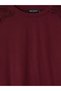 Lcw Everyday Burgundy Crew Neck Lace Detailed Women's T-Shirt - 6