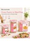 Airtight 3 PCS Plastic Food Storage Container Set, 3 PC with Locking Lids, 1.1L + 1.3L + 2.5L, Leakproof Lunch Box Containers