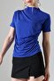 Women's Stoned Sandy Draped High Neck Blouse - 4
