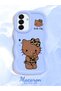 Samsung Galaxy A17 Compatible Case Camera Protector Blue Silicone Couple Phone Case Kitty Pattern - 2