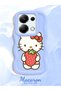 Poco M6 Pro 4g Compatible Case Camera Protector Blue Silicone Couple Phone Case Kitty Pattern - 2
