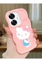 Realme C55 Compatible Case Camera Protector Pink Silicone Couple Phone Case Kitty Pattern