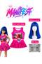 Manifest Pink Skirt Blouse Bottom Top 2-Piece Set Shorts Skirt Girls' Bottom Top Set Manifest Zoktay Blue Wig - Face Stone Set Party Concert Birthday Beach Wear