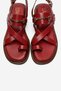 Fabiana Red Genuine Leather Buckle Women's Flip-Flop Sandals - 2