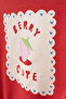 Baby Girl Top and Bottom Set with Strawberry Patterned Tights and Embroidery Detail - 7