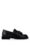 Women's Genuine Leather Black Loafer Shoes