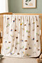 Soft Cotton Baby Blanket - Cute Park and Animal Pattern - Unisex Newborn Blanket - 2