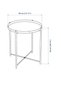 360 Round Metal Coffee Table with Detachable Tray Top, Premium Black Nordic Style Side Table for Living Room & Bedroom, 45x53cm - 5