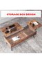 Coffee Table with Lifting Top, Modern Coffee Tables for Living Room with Hidden Compartment, Mid Century Space-Saving Convertible Furniture for Small Spaces Living Room Apartment 120x50x55cm - 5
