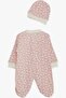 Baby Girl Booties Jumpsuit Polka Dot Patterned 0-3 Months-6 Months, Pink - 2