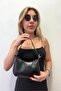 Women's Shiny Patent Leather Baguette Shoulder Bag Suitable for Daily Use and Special Occasions - 2