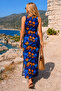 Women's Desen52 Zero Collar Sleeveless Slit Long Dress Arm-23Y001090 - 2