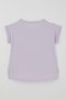 Girl's Short Sleeve T-Shirt with Nature Theme and Girl Figure, Ages 10-16, Lilac - 2