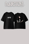 Cardi B_3 Design Printed Unisex Oversize Black Tshirt